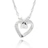 Kiss Contemporary Heart Silver Plated Necklace
