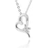 Kiss Suspended Heart Silver Plated Necklace
