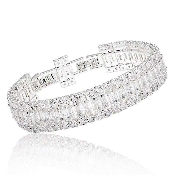 All That Bling Chic Sparkle Silver Plated Bracele