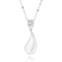 Raindrops Sparkle Droplet Silver Plated Necklace