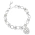 Luxe Tag Qulited Effect Silver Plated Bracelet