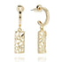 Luxe Tag Lattice Gold Plated Earrings