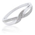 Contemporary Twist Silver Plated Bangle