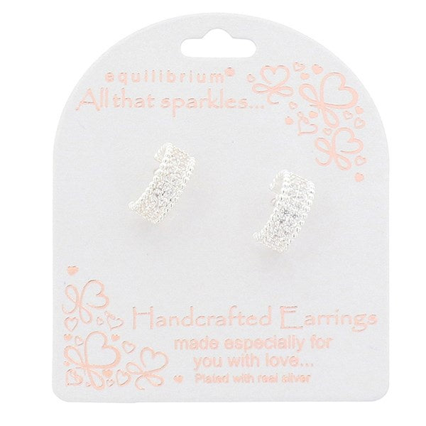 Elegant Wide Silver Plated Hoop Earrings