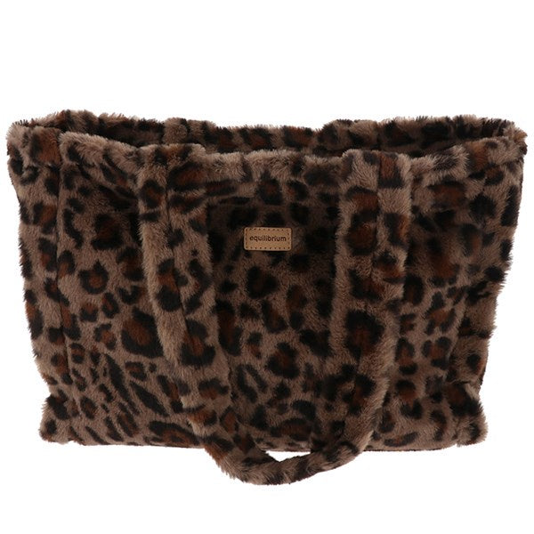 Faux Leopard Print Tote Dark