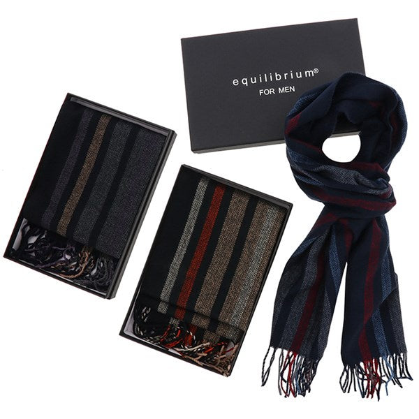 EQ For Men Stripes Fringed Scarf