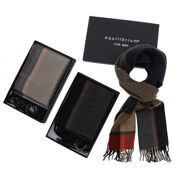 EQ For Men Colour Blocks Fringed Scarf