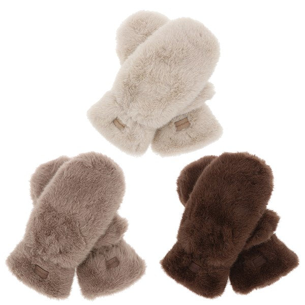 Luxury Faux Fur Mittens