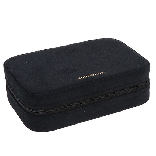 Equilibrium Oblong Velvet Jewellery Box Black
