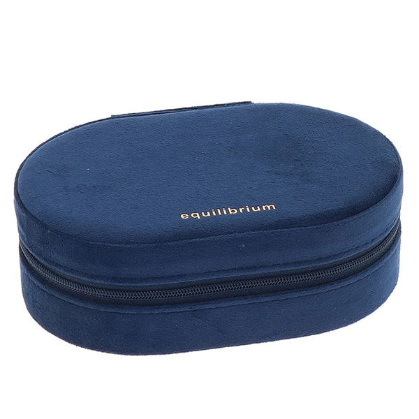 Equilibrium Oval Velvet Jewellery Box Navy