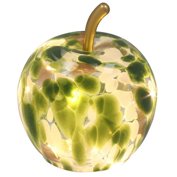 Diamond Cut LED Apple Mottle Green