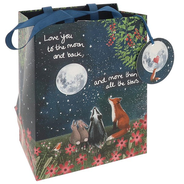 Fox Under The Moon Gift Bag Love You Medium