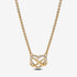 Pandora Gold Plated Sparkling Infinity Heart Collier Necklace