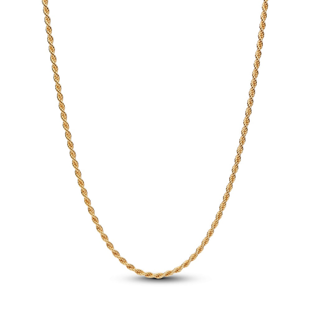 Pandora Gold Plated Rope Chain Necklace