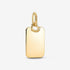 Pandora 14ct Gold Plated Engravable Rectangle Tag Pendant