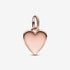 Pandora 14ct Rose Gold Plated Engravable Heart Tag Pendant