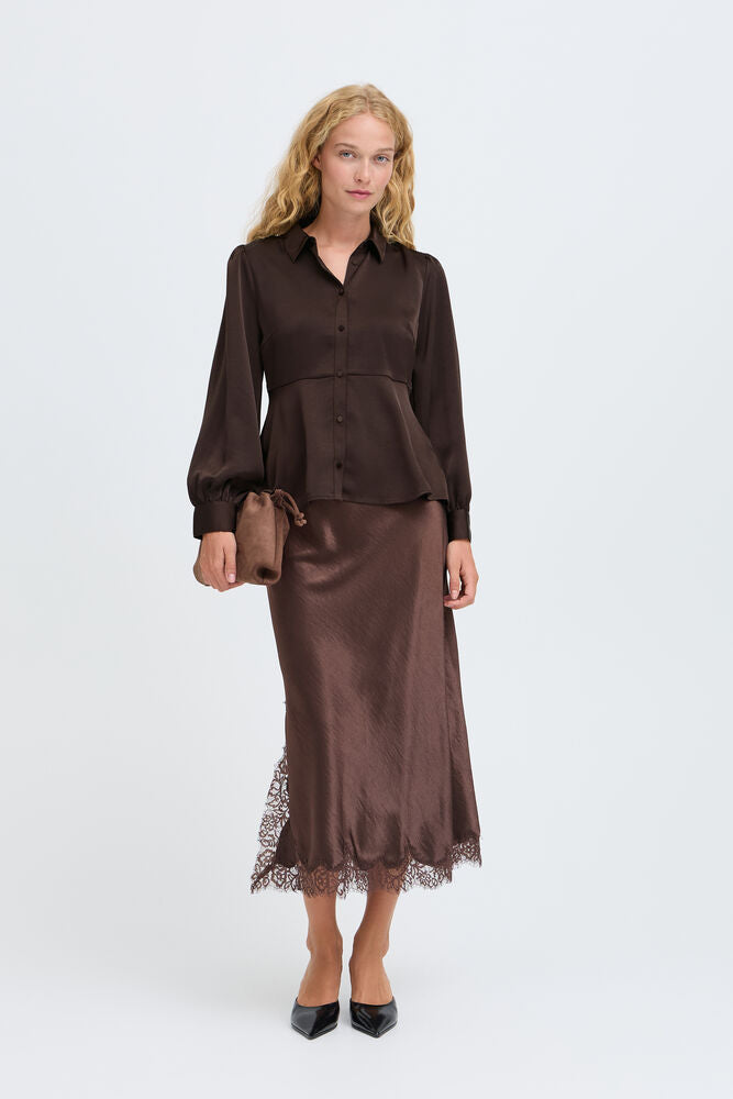 b.young Isa Peplum Shirt Java