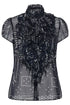 Saint Tropez Lilja Crinkle SS Shirt Night Sky Paisley Mosaic