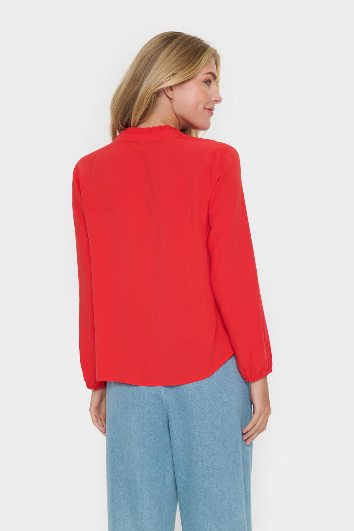 Saint Tropez Eda Blouse Flame Scarlet