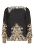 Fansa Adara Blouse Black Paisley