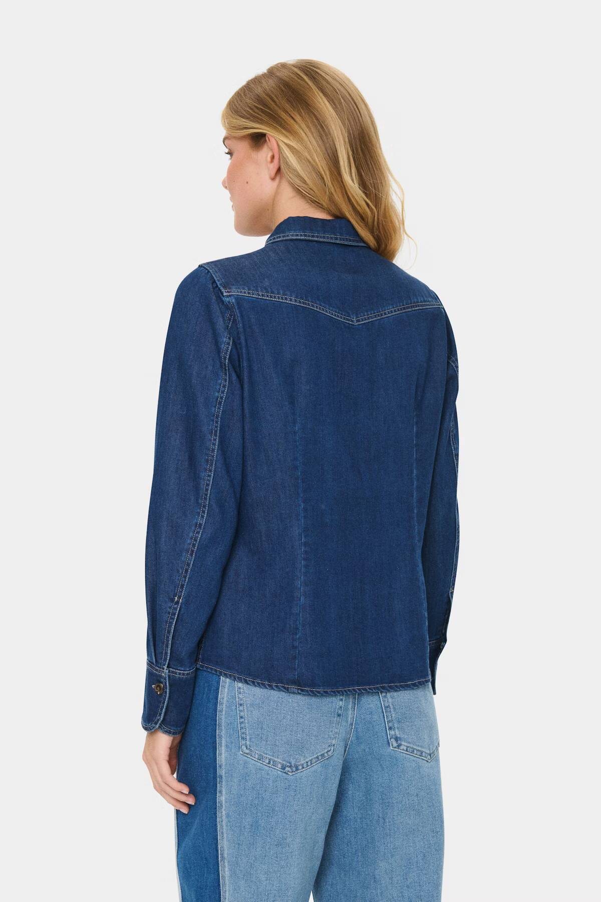 Saint Tropez Marthe Shirt Medium Blue Denim