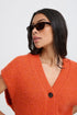 b.young Millers Button Vest Pureed Pumpkin Melange