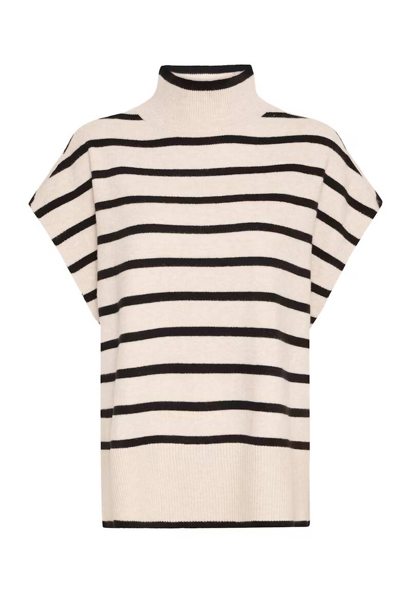 Fransa Bitte Poncho Limestone Melange Mix