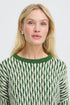 b.young Ojula Jumper Artichoke Green Abstrect