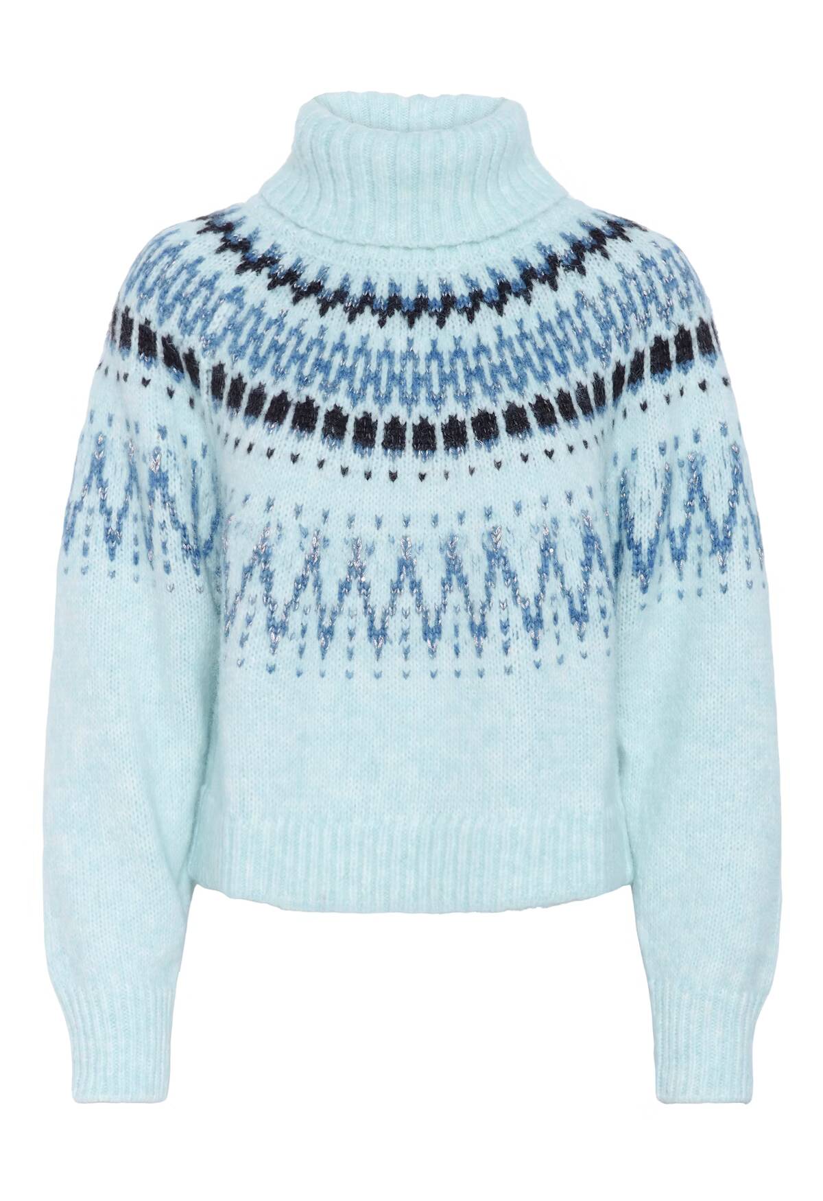 Saint Tropez Megna Rollneck Pullover Starlight Blue Melange