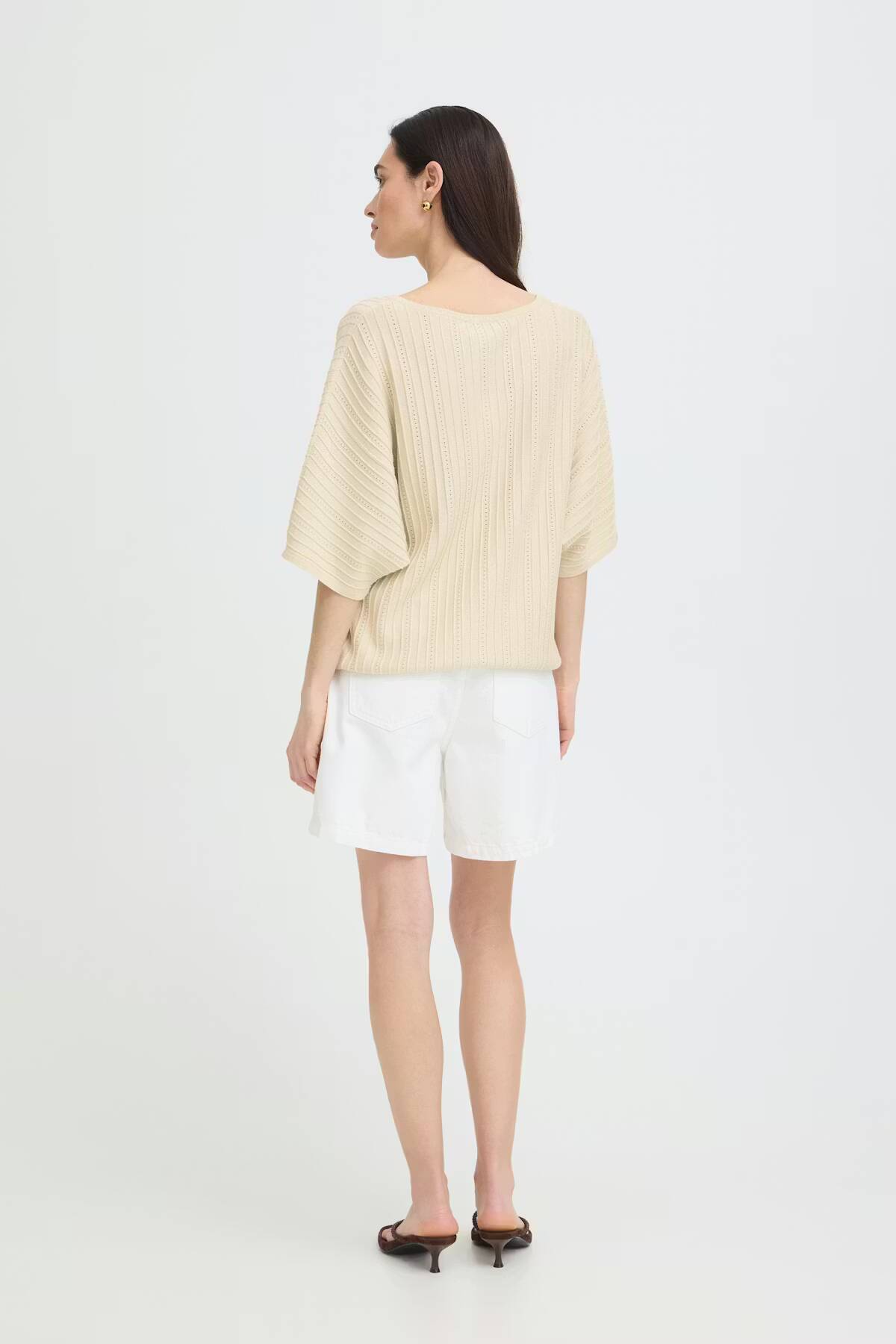 b.young Mobbe V-Neck Jumper Birch
