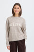 Fransa Florence Pullover Driftwood Text