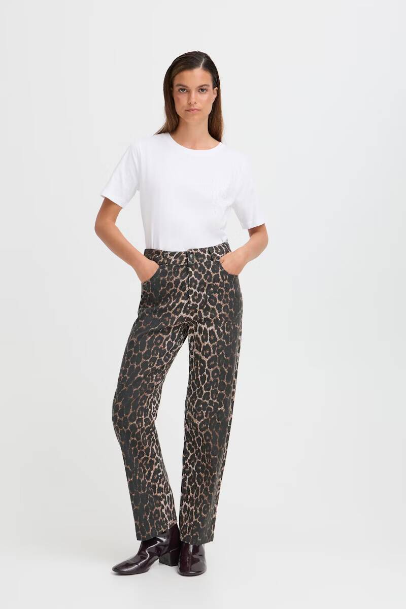 b.young Kenna High Waisted Jeans  Denim Leopard Mix