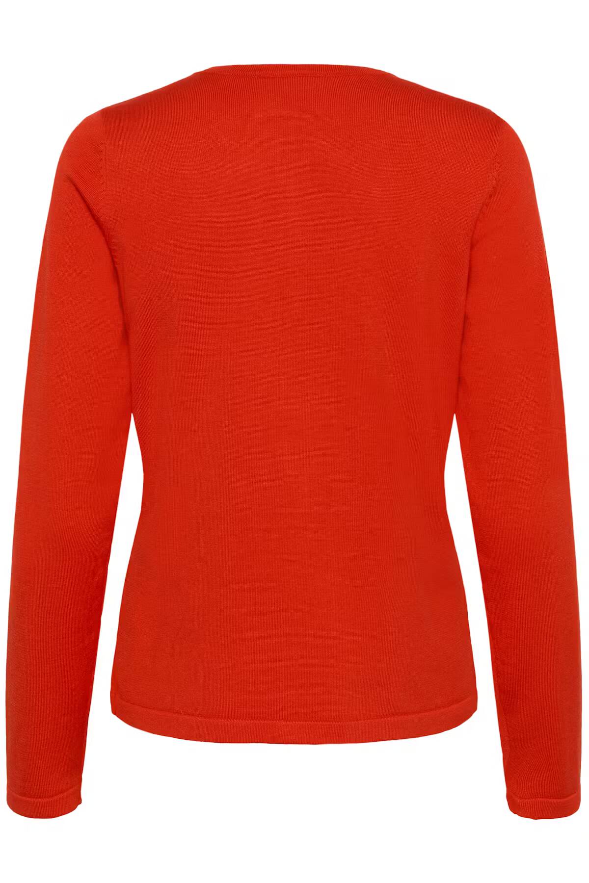 Saint Tropez Mila R-Neck Cardigan Valiant Poppy