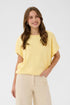 Saint Tropez Mila Round-Neck Short Sleeve Pullover Pineapple Slice Melange