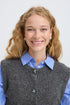 b.young Omea Vest Dark Grey Melange