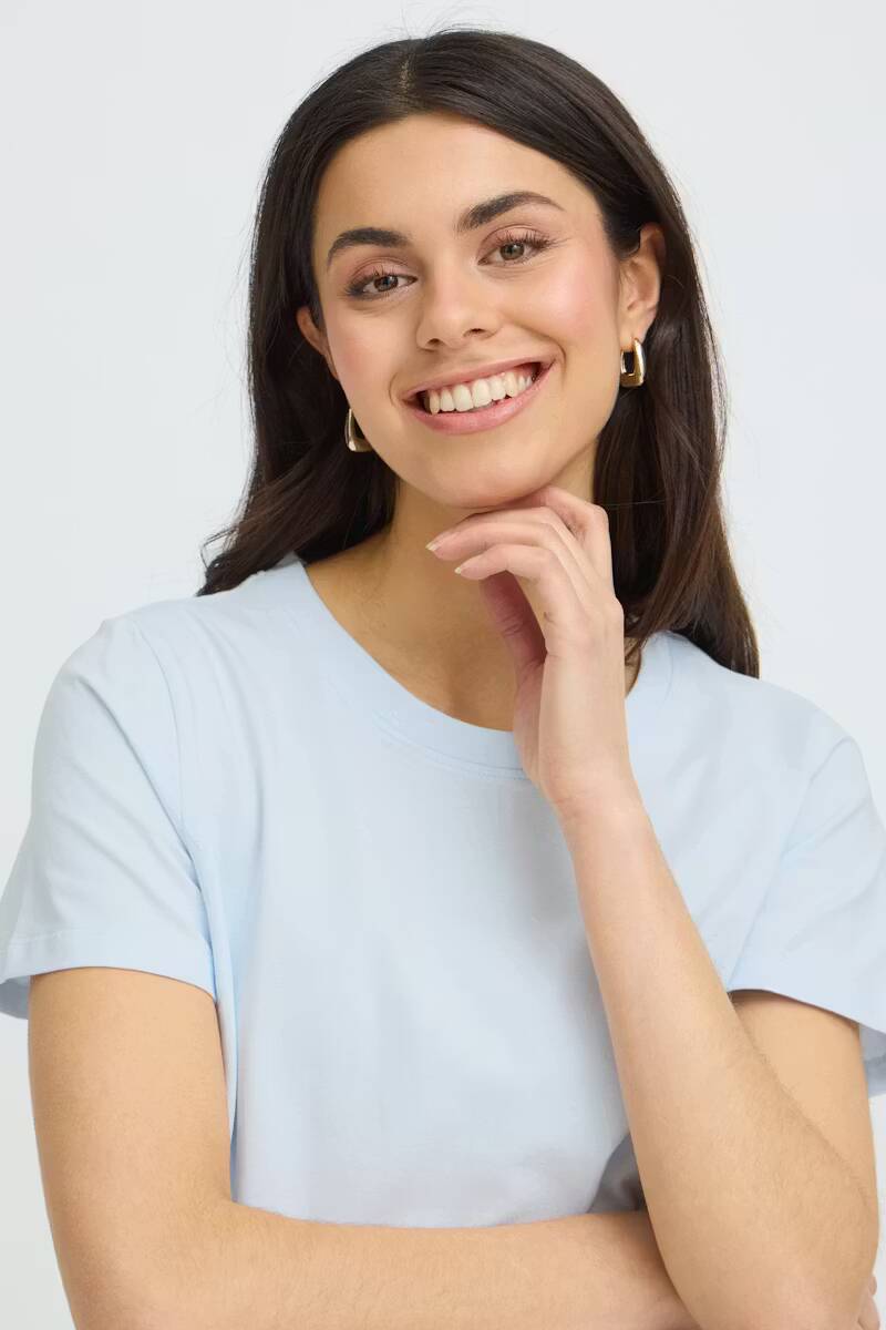 Fransa Zashoulder V-Neck T-Shirt Country Air