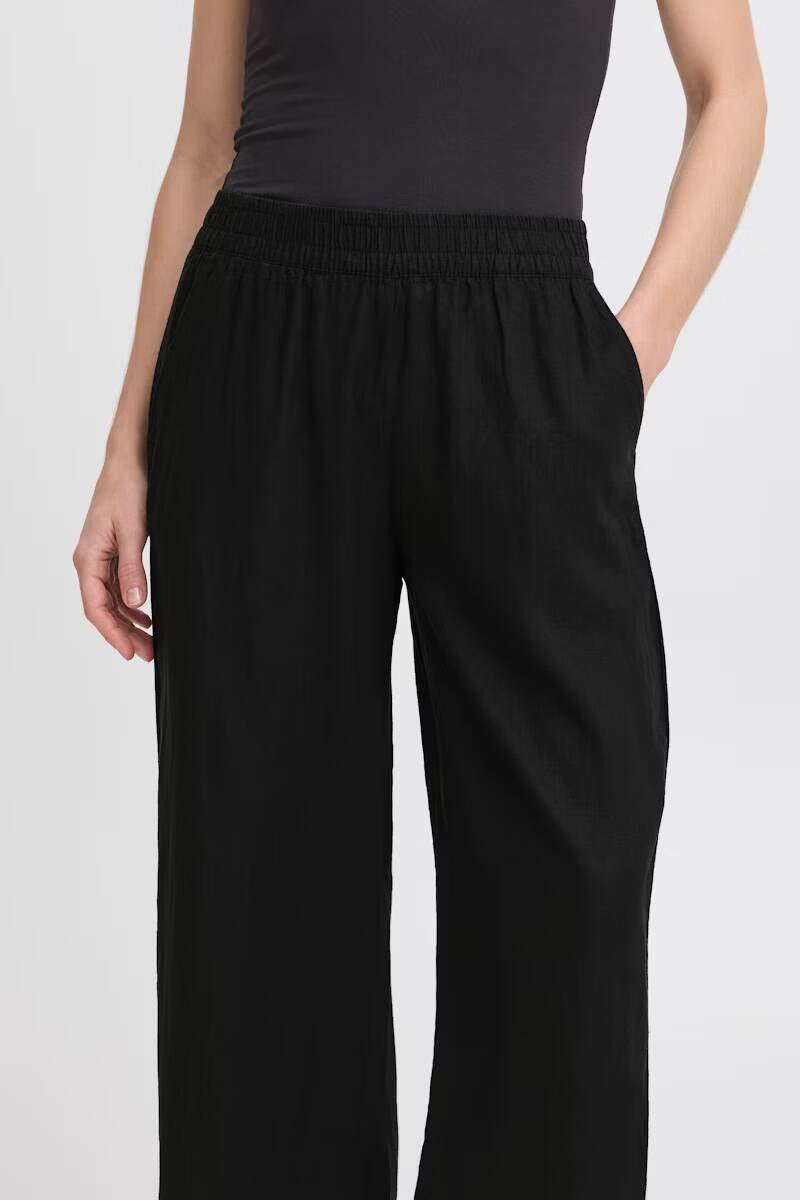 b.young Falakka Crop Trousers Black
