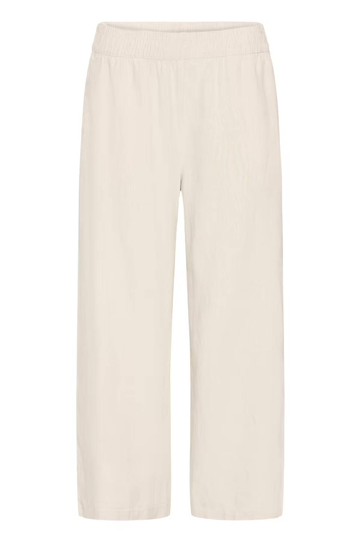 b.young Falakka Crop Trousers Rainy Day Melange