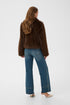 Saint Tropez Zaseline Faux Fur Jacket Chocolate Brown