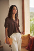 Saint Tropez Panan SS Blouse Major Brown