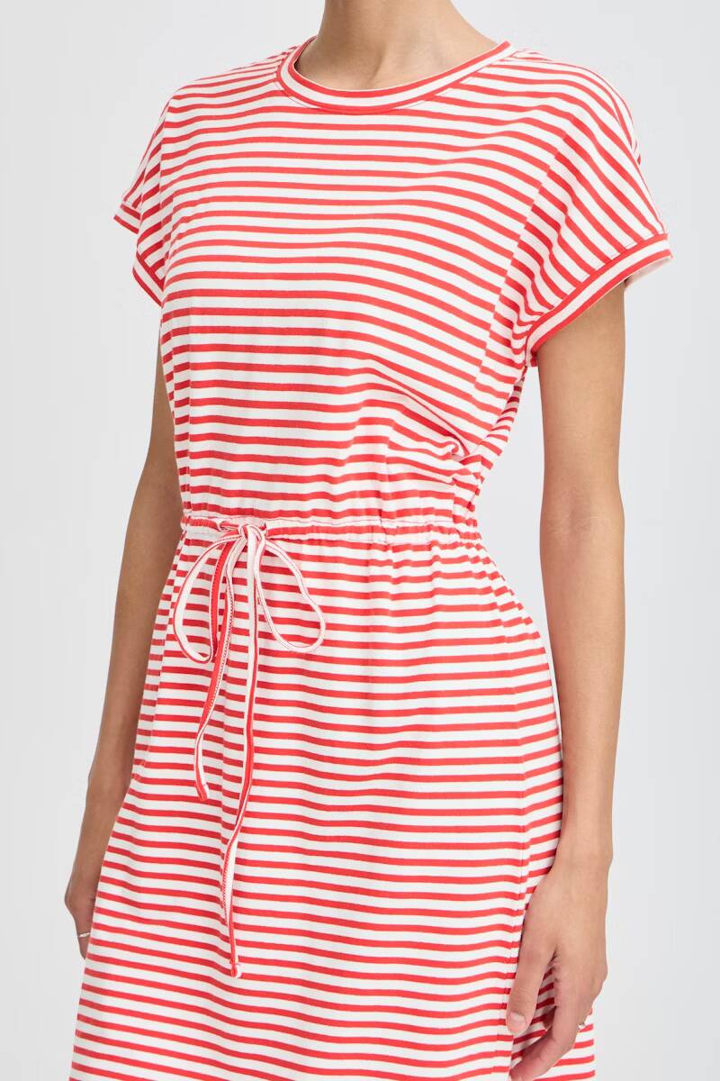 b.young Pandinna Jersey Dress Flame Stripe Mix