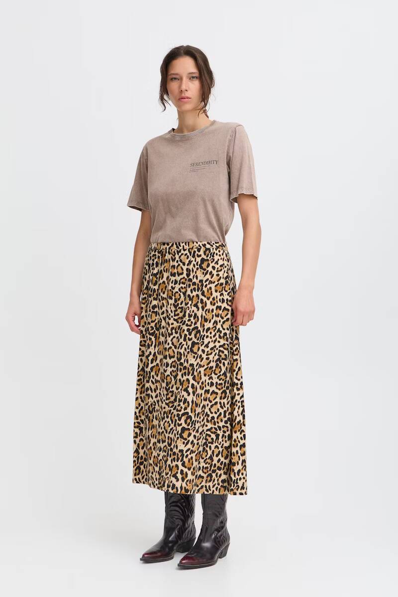 b.young Ihamma Skirt Humus Leopard Mix