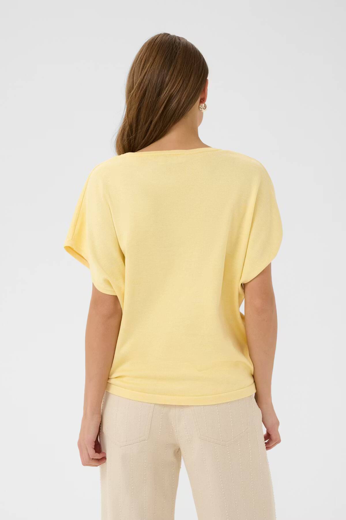 Saint Tropez Mila Round-Neck Short Sleeve Pullover Pineapple Slice Melange