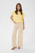 Saint Tropez Mila Round-Neck Short Sleeve Pullover Pineapple Slice Melange