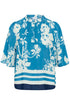 Saint Tropez Rasheda Blouse Vallarta Blue Flower Bouquet