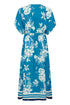 Saint Tropez Rasheda Dress Vallarta Blue Flower Bouquet
