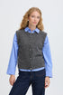 b.young Omea Vest Dark Grey Melange