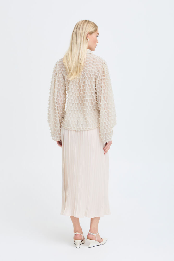 b.young Feather Shirt Oatmeal