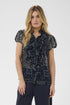Saint Tropez Lilja Crinkle SS Shirt Night Sky Paisley Mosaic