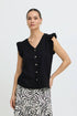 b.young Falakka Ruffle Shirt Meteorite